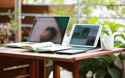 Trabajando desde casa con plena productividad